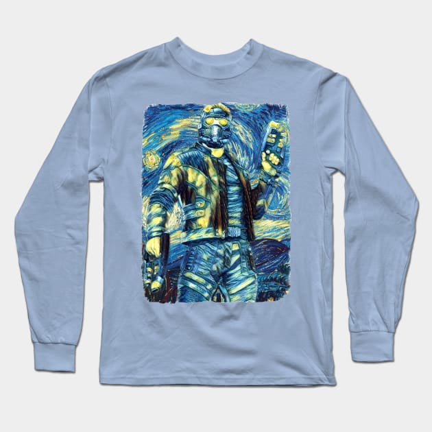 Star Lord Van Gogh Style Long Sleeve T-Shirt by todos